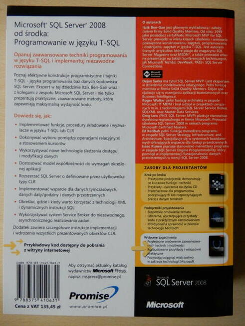 SQL Server 2008 od środka. Programowanie w języku T-SQL