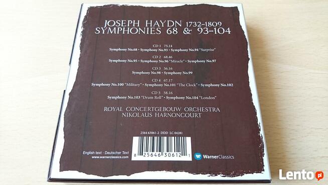 Haydn. Symphonies 68, 93–104. Royal Concertgebouw Orchestra