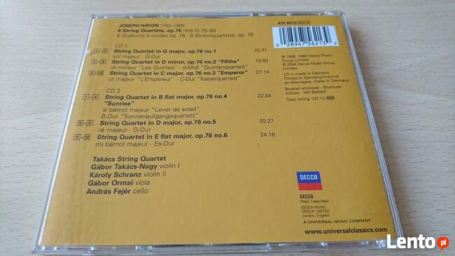 Haydn. 6 String Quartets, op. 76