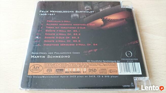 Felix Mendelssohn. Gesamtwerk für Orgel. Martin Schmeding