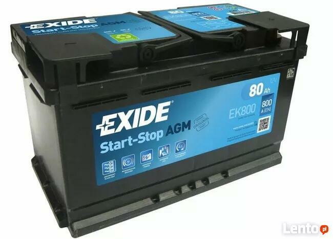 Akumulator EXIDE AGM START&STOP EK800 80Ah 800A, DOWÓZ!