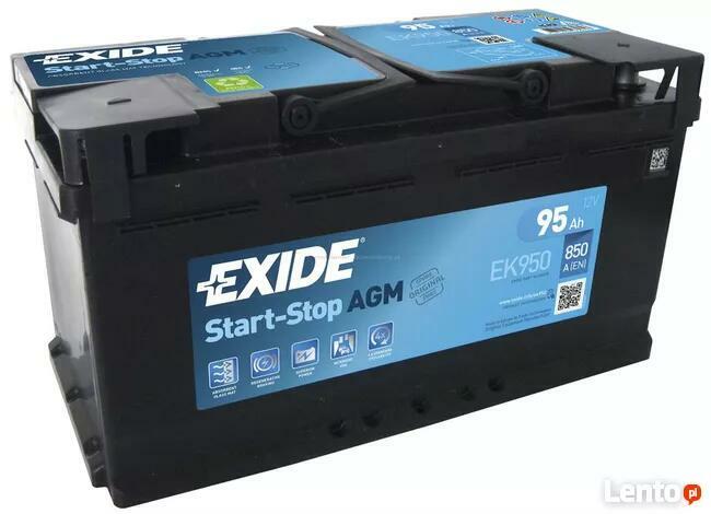 Akumulator 95Ah 850A EXIDE AGM START&STOP EK950, DOWÓZ!