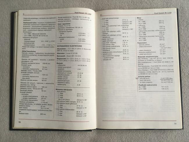 cz.4 Opisy techniczne i dane regulacyjne samochody osoboweK.