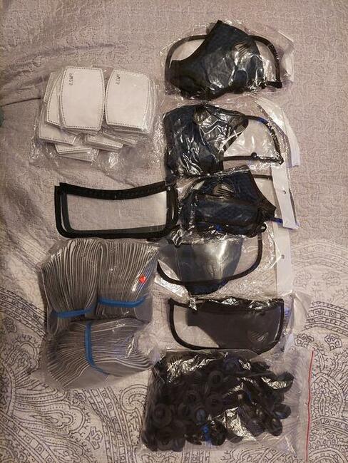 OKAZJA Wielorazowe maski ochronne+filtry+zawory