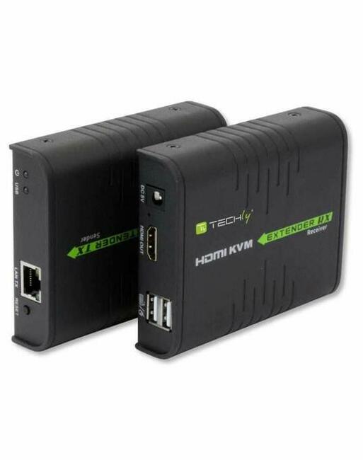 KVM Extender HDMI + USB po skrętce Cat.5/5e/6 120m NOWY