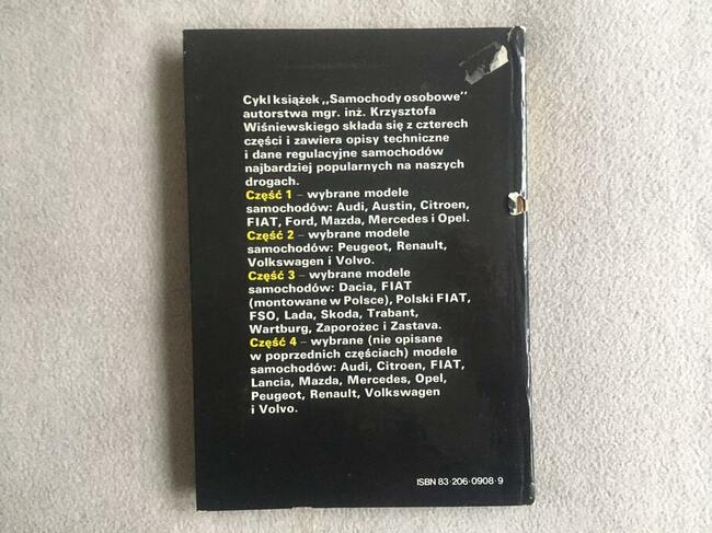 cz.4 Opisy techniczne i dane regulacyjne samochody osoboweK.