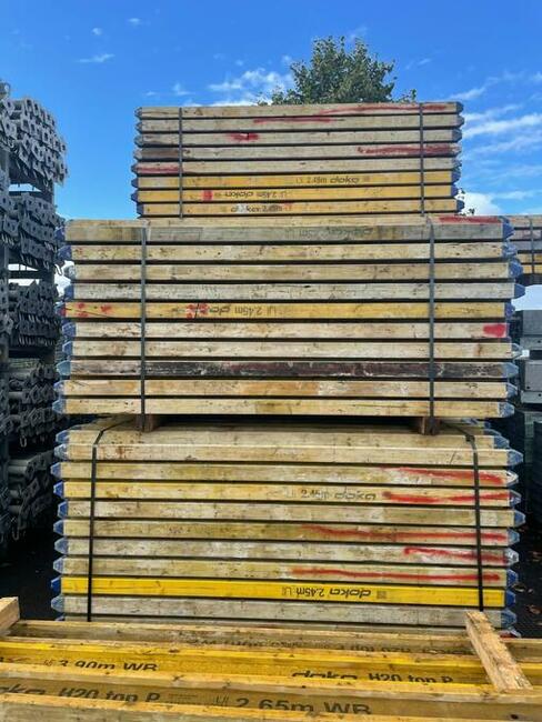 Szalunki Dźwigar Blaty DOKA Stemple Sklejka Słupki BHP Słupy