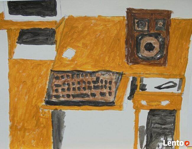 Pies na dywanie akryl, aut. Wojciech Stawiarski od FUNDACJI