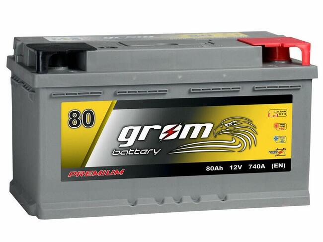 Akumulator GROM Premium 80Ah 740A
