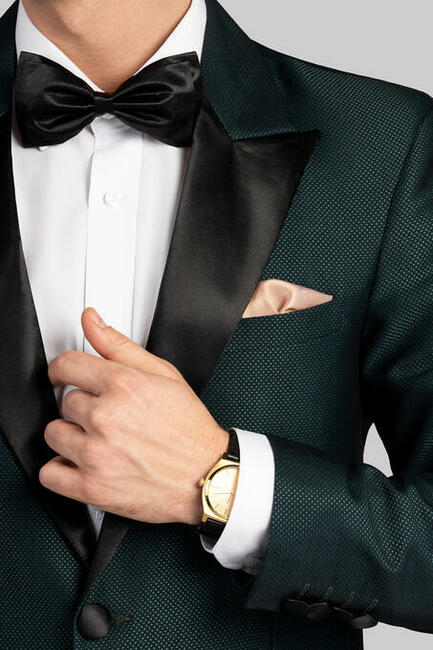 Smoking ślubny/garnitur butelkowa zieleń - SZYCIE NA MIARĘ