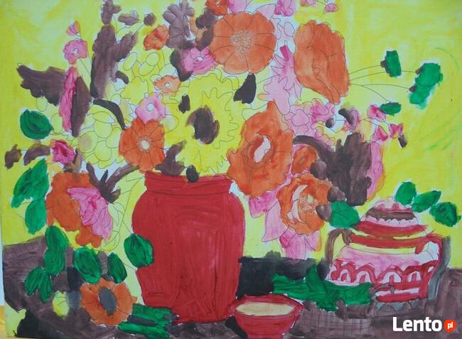 Pies na dywanie akryl, aut. Wojciech Stawiarski od FUNDACJI