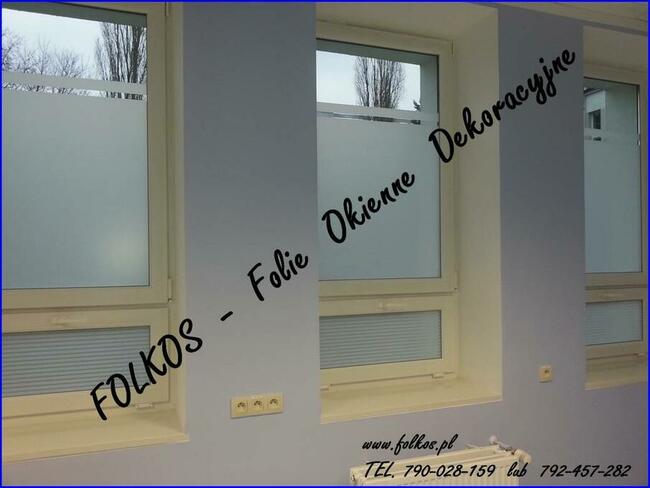 Folie matowe mleczne, mrożone, szron-Oklejamy folią okna Wwa