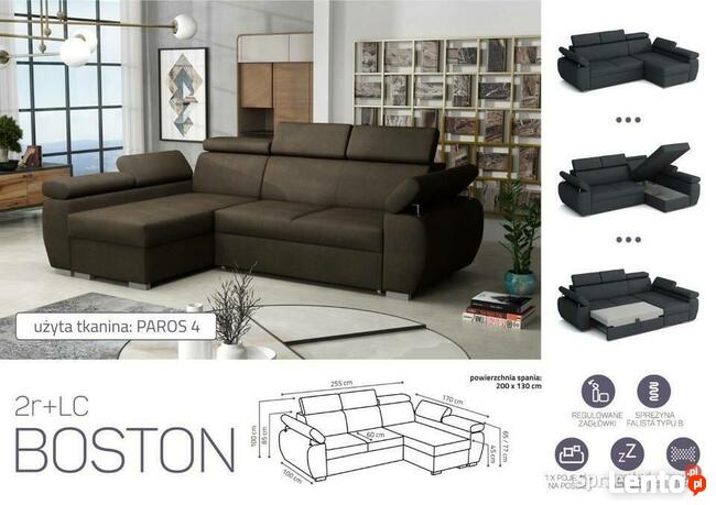 Narożnik Boston-regulowane zagłówki.