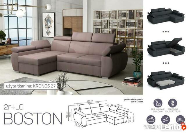 Narożnik Boston-regulowane zagłówki.