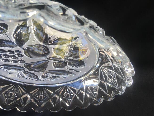 PRL Hotensja patera talerz owocarka szklana