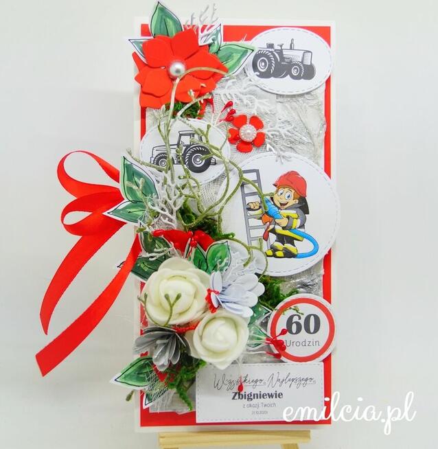 Kartka z życzeniami w pudełku z okazji 40 urodzin - Różowa