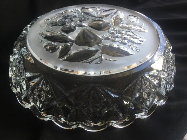 PRL Hotensja patera talerz owocarka szklana