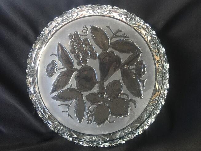 PRL Hotensja patera talerz owocarka szklana