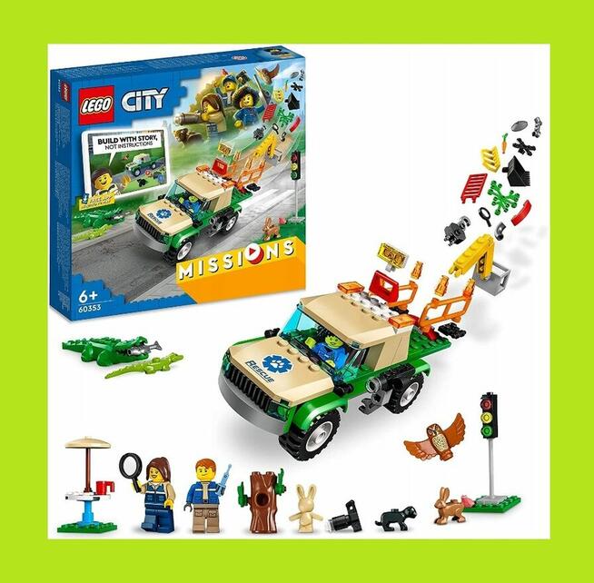 LEGO CITY 60353 MISJE RATOWANIA DZIKICH ZWIERZĄT