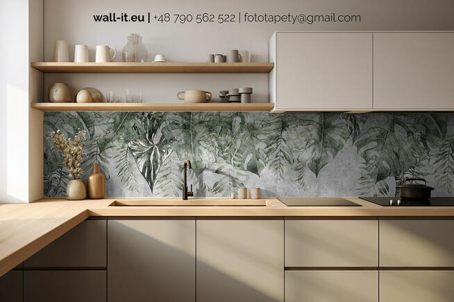 Panel miedzy szafki w kuchni zamiast płytek