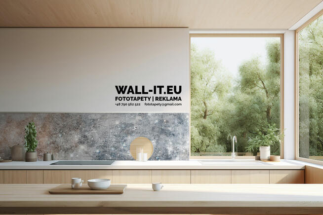 Panel miedzy szafki w kuchni zamiast płytek