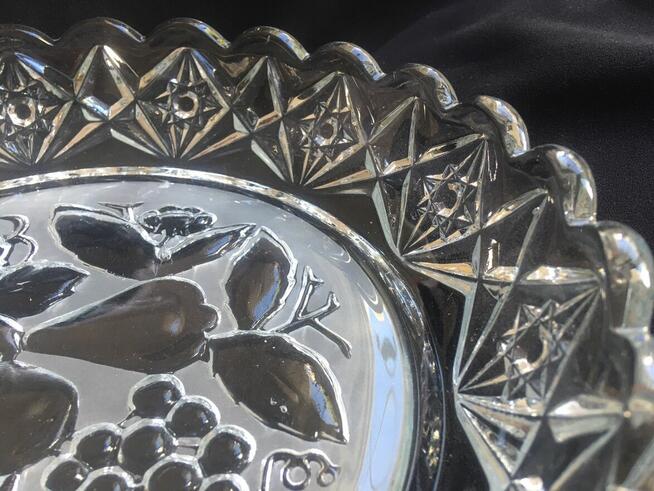 PRL Hotensja patera talerz owocarka szklana