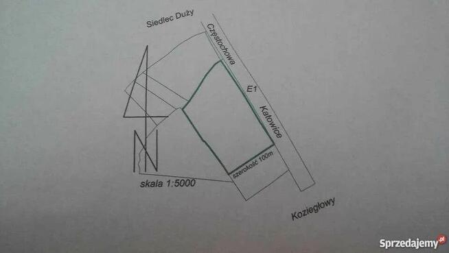 Działka pod inwestycję 2ha, przy DK1