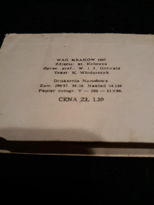 foldery wawel itp. stare 1957 inne