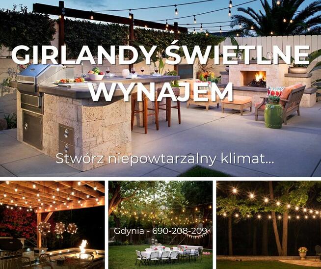 Wypożyczalnia girland żarówkowych boho Gdynia Gdańsk Sopot