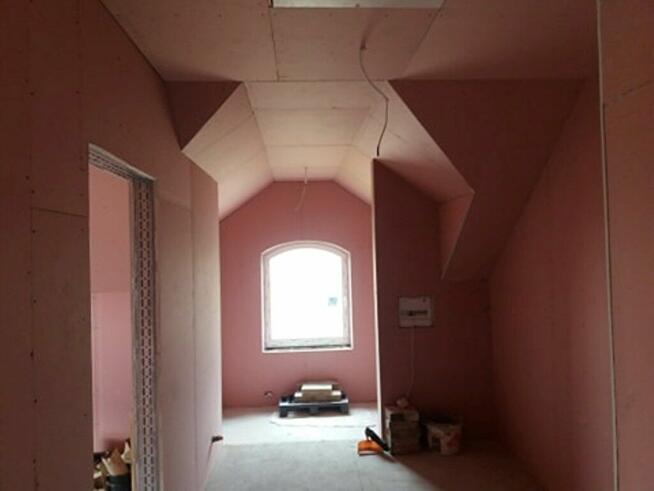 Adaptacja poddasza, wełna, OSB, regips