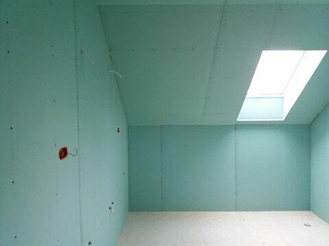 Adaptacja poddasza, wełna, OSB, regips