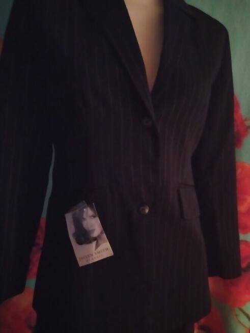 Garnitur Damski J.Smith czarny w prązki rozm.38 -180 zł