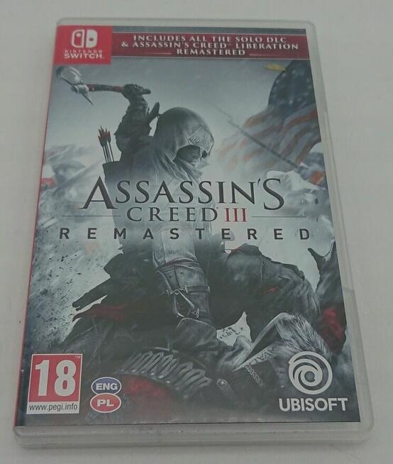Assassins Creed III 3 Remastered klucz kod Nintendo Switch!