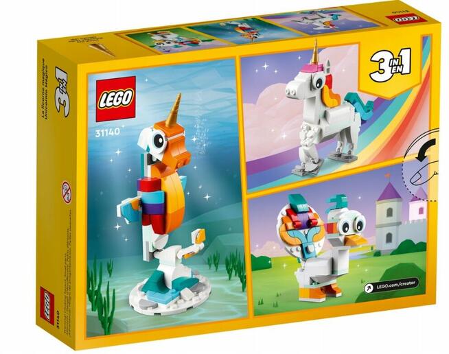 LEGO CREATOR 31140 Magiczny jednorożec 3w1 PREZENT