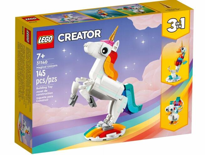 LEGO CREATOR 31140 Magiczny jednorożec 3w1 PREZENT