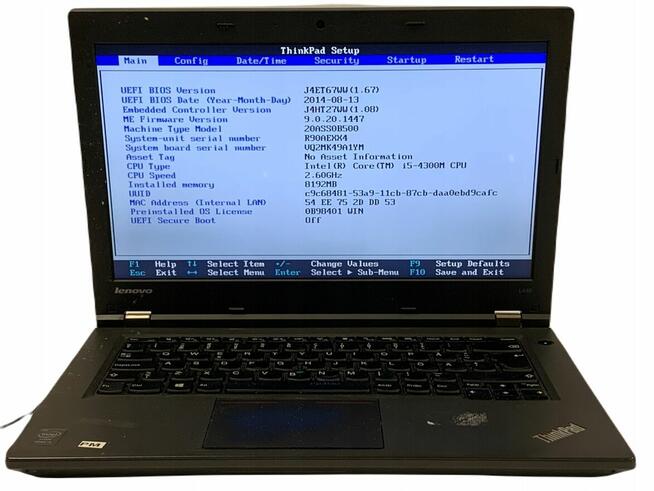 Szybki laptop Lenovo ThinkPad L440 14 i5 8GB Ram 128GB SSD