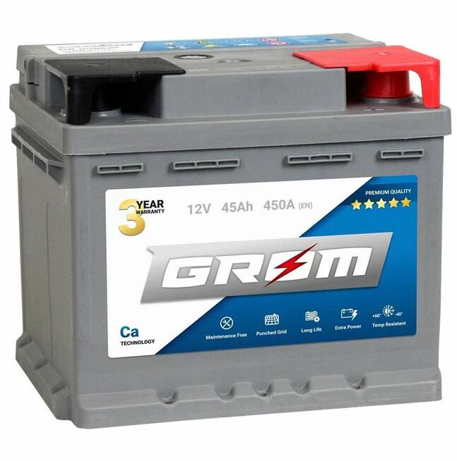 Akumulator GROM Premium 45Ah 450A Tczew, Tel: 532-474-159