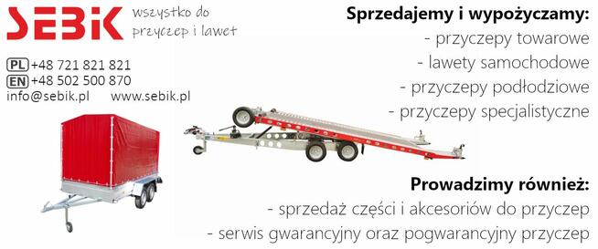 Serwis i naprawa przyczep i lawet o DMC do 3500 kg.