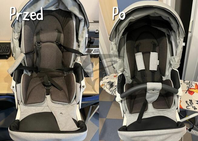 Pranie wózków dziecięcych, pranie fotelików samochodowych