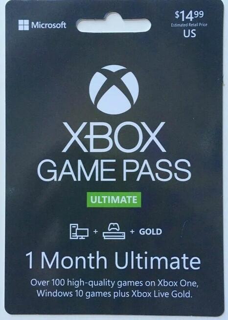 Xbox Game Pass Ultimate 1 miesiąc 30 Dni kod Xbox One Series