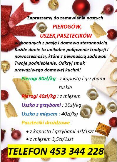Domowe Pierogi, uszka i paszteciki przyjmuję zamówienie Krakó