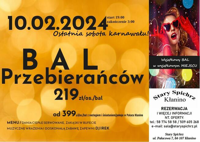 BAL PRZEBIERAŃCÓW 10.02.2024 KŁANINO (WOJ. POMORSKIE)