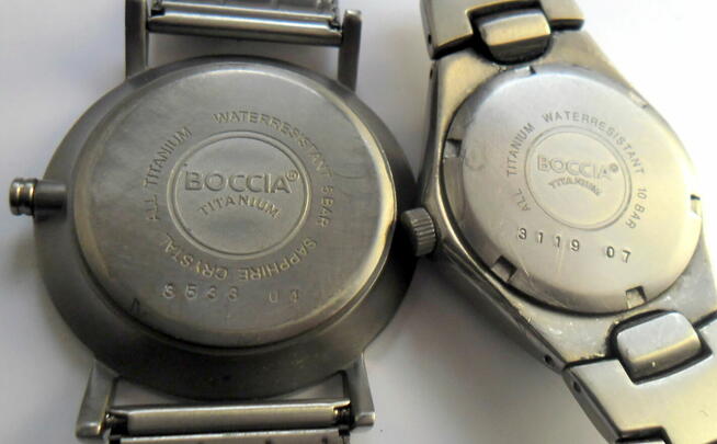 Boccia 2 zegarki dla mężczyzny i kobiety wykonane z tytanu