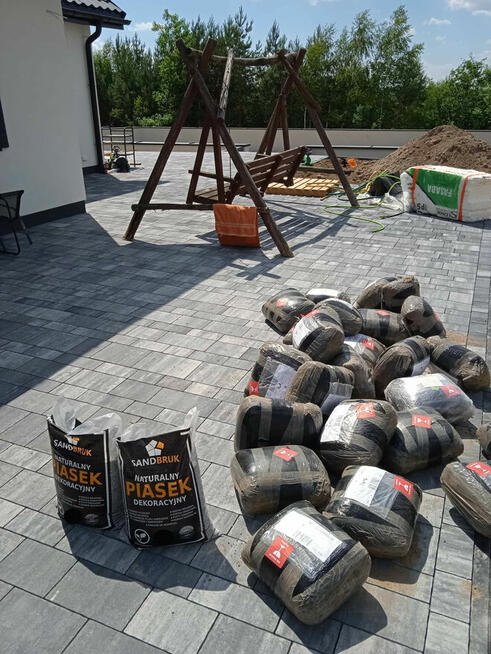 Suchy Płukany Piasek Granitowy Fuga Zasypka Ciemny 0-1mm