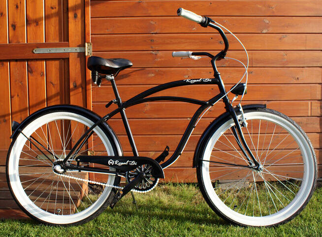 Rower miejski męski beach Cruiser RoyalBi 26 28 Black Bandit