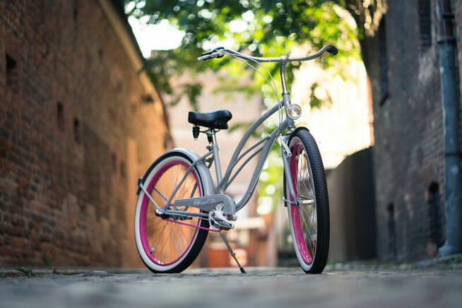 Rower miejski damski 26 28 cruiser damka PINK RoyalBi RETRO