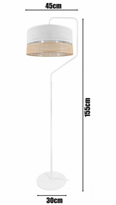 LAMPA STOJĄCA PODŁOGOWA ABAŻUR 40 cm Nowoczesna POLSKA