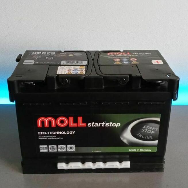 Akumulator Moll Start-Stop EFB 70Ah 760A Montaż 3Lata Gw.
