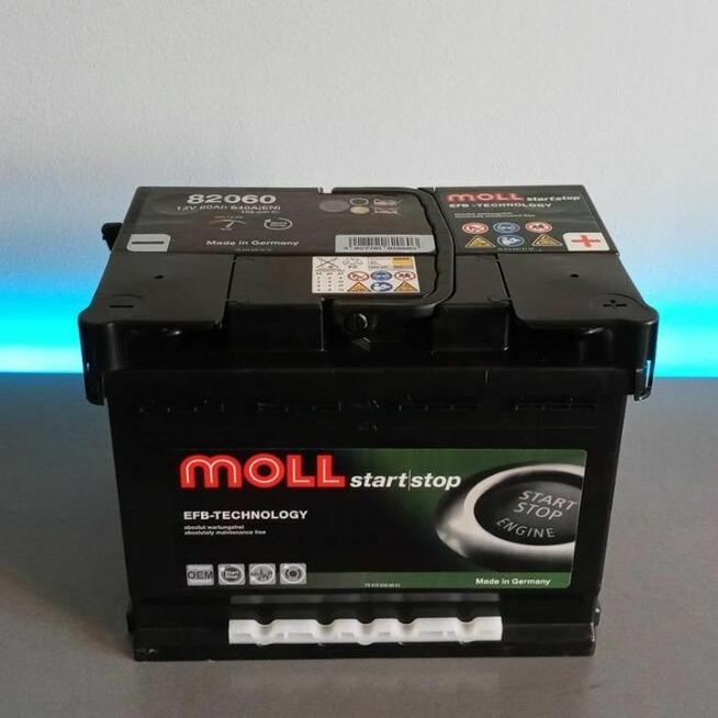 Akumulator Moll Start-Stop EFB 60Ah 640A Kodowanie 3lata Gw.