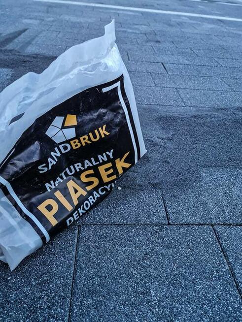 Suchy Płukany Piasek Bazaltowy Fuga Zasypka Grafit 0-1 mm